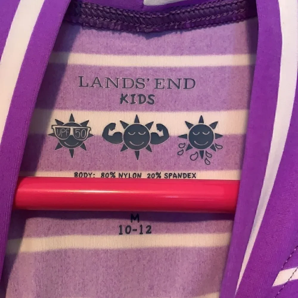Lands' End Purple Swim Shirt